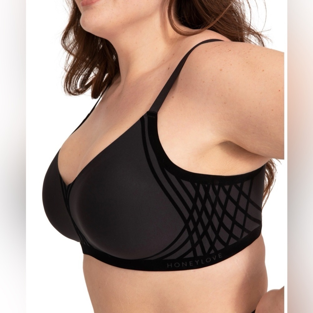 Honeylove Silhouette Bra Black Vamp Wireless XL
